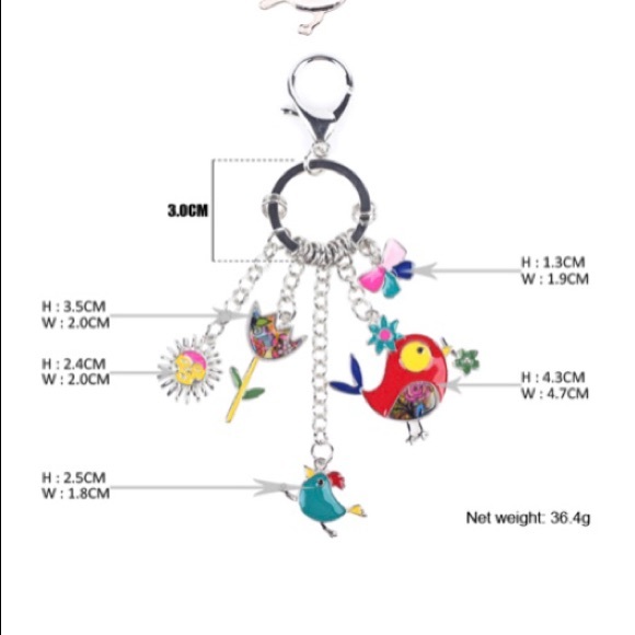 ‼️2for$20‼️Colorful Bird Design Keychain - Picture 2 of 3